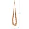 Light Brown Wood Necklace Handmade Geometric Beaded Garland Sculpture